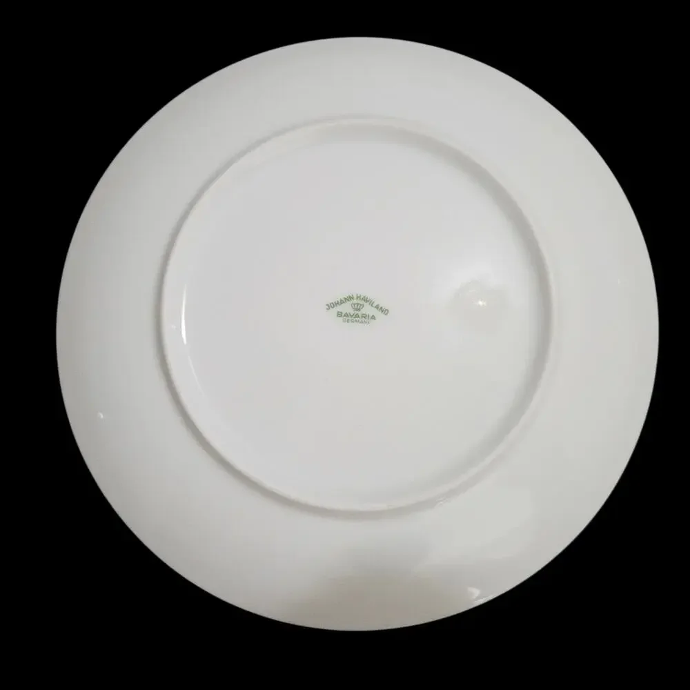 Johann Haviland Bavaria Wildflower Salad Plates Set of 4 Gold Trim 8